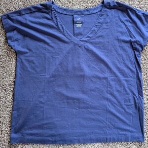 J. Jill Deep Blue V-Neck Tee